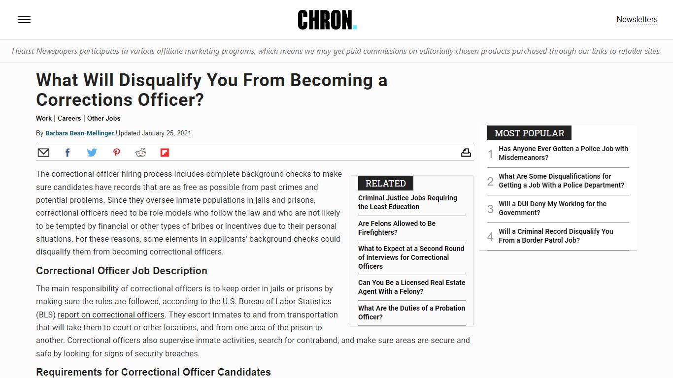 What Will Disqualify You From Becoming a Corrections Officer?