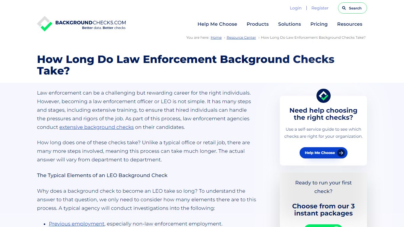 How Long Do Law Enforcement Background Checks Take?